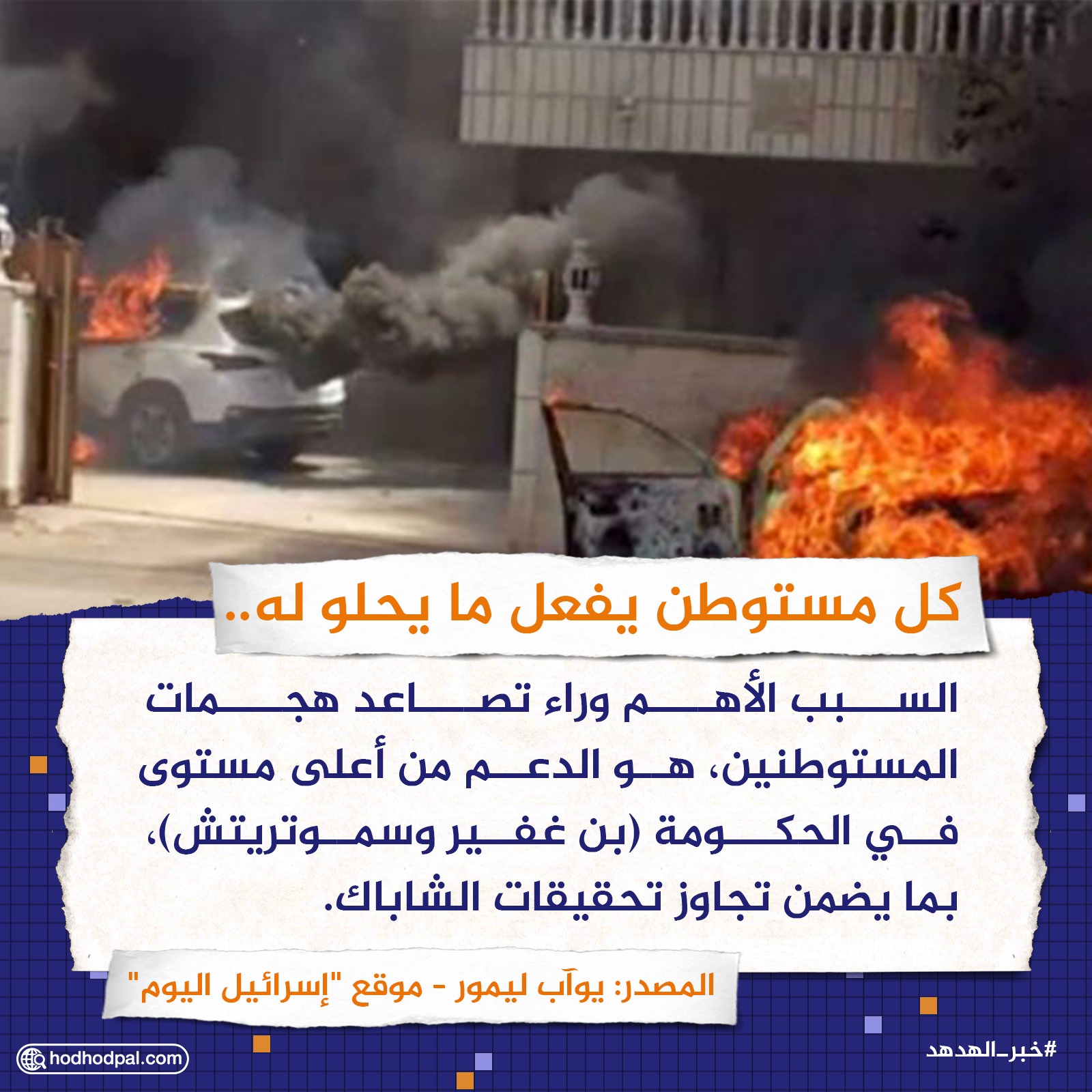 كل مستوطن يفعل ما يحلو له..