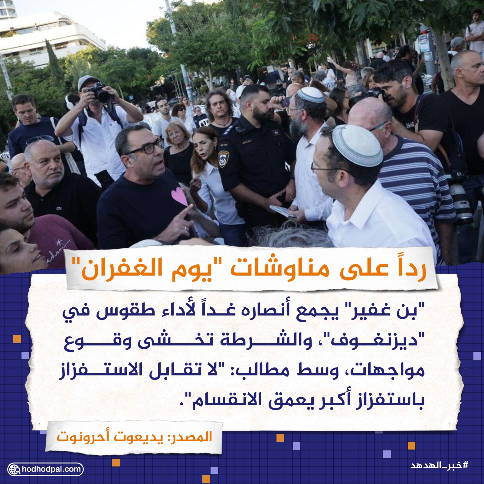 رداً على مناوشات "يوم الغفران"