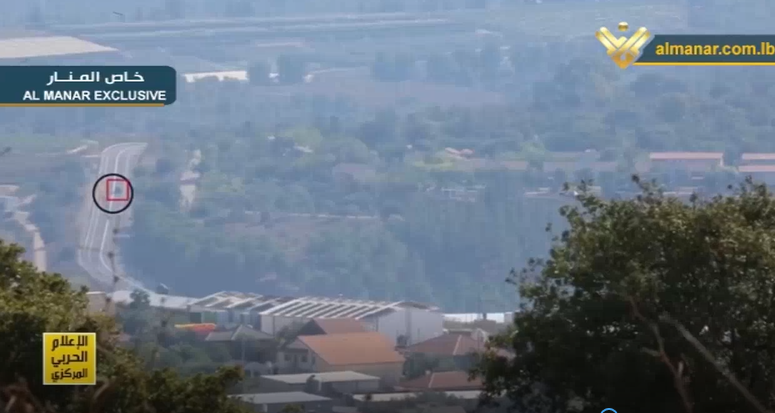 In Video| Al Manar satellite channel airs footage of Hezbollah strike on Israeli moving military vehicle