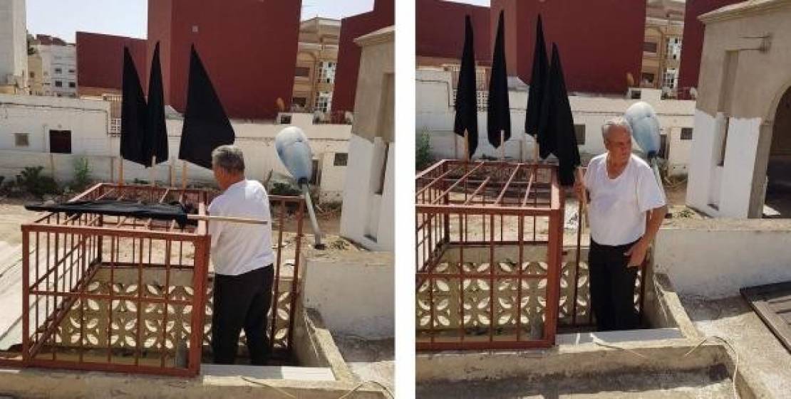 Locals of occupied Hebron raise black flags to protest Netanyahu's visit