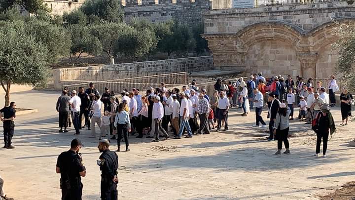 Illegal Israeli settlers storm Palestinian holy sites in hundreds
