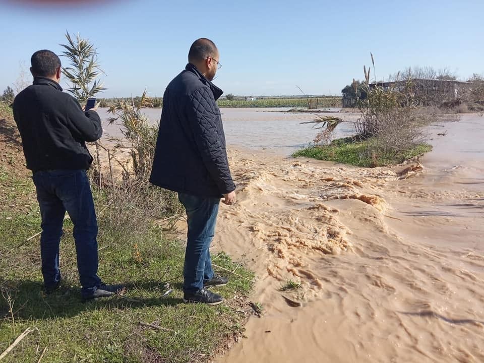 'Israel' floods Gaza agricultural lands with rainwater