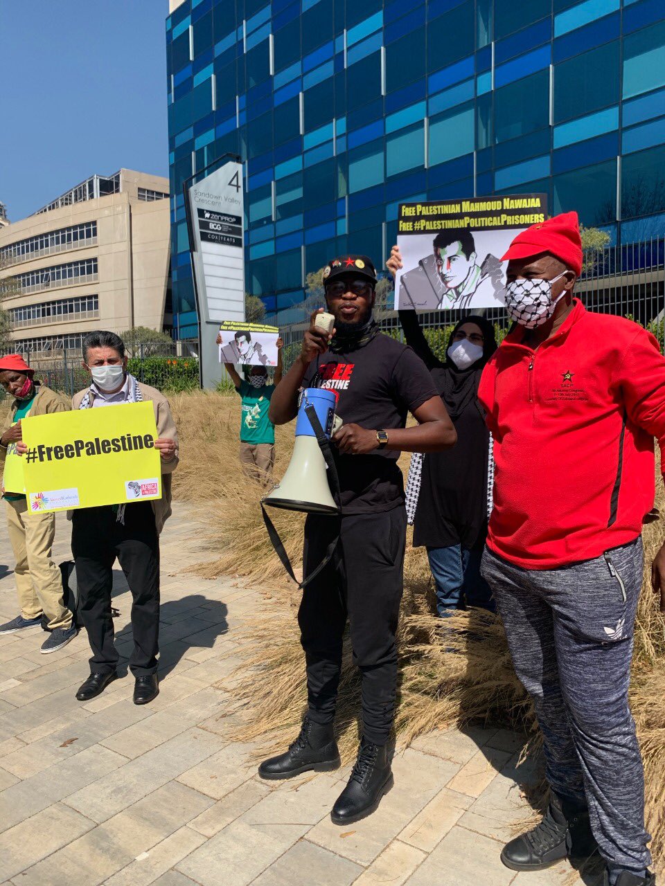 South Africans demonstrate against UAE-Israel agreement, for release of human rights defender Nawajaa