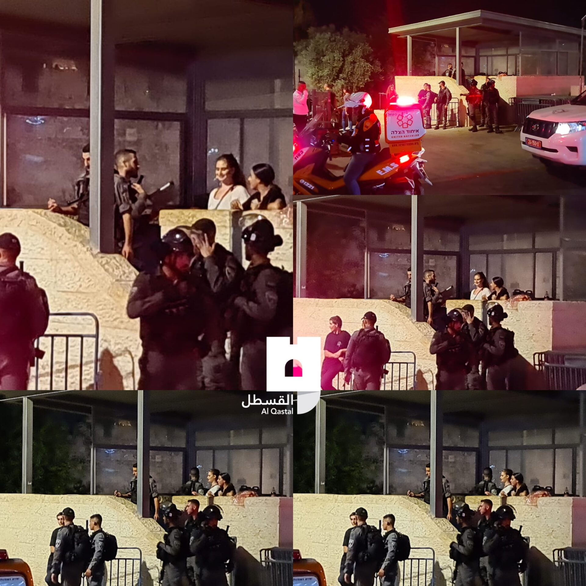 Israeli forces attack Palestinians at Bab Al Amoud in Jerusalem