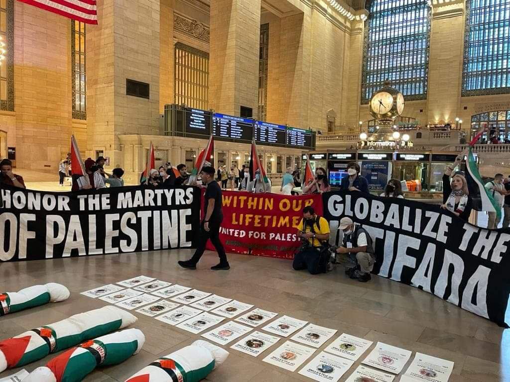 Pro-Palestine advocates rally in New York against Israel's withholding of Palestinian martyrs bodies