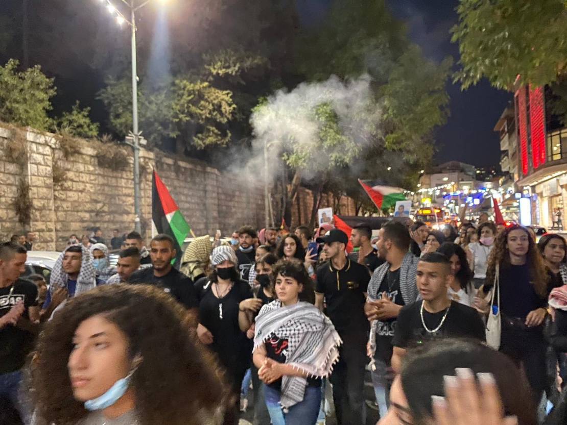 Video| Palestinians in 1948-occupied territories protest in solidarity with Gilboa prison breakers