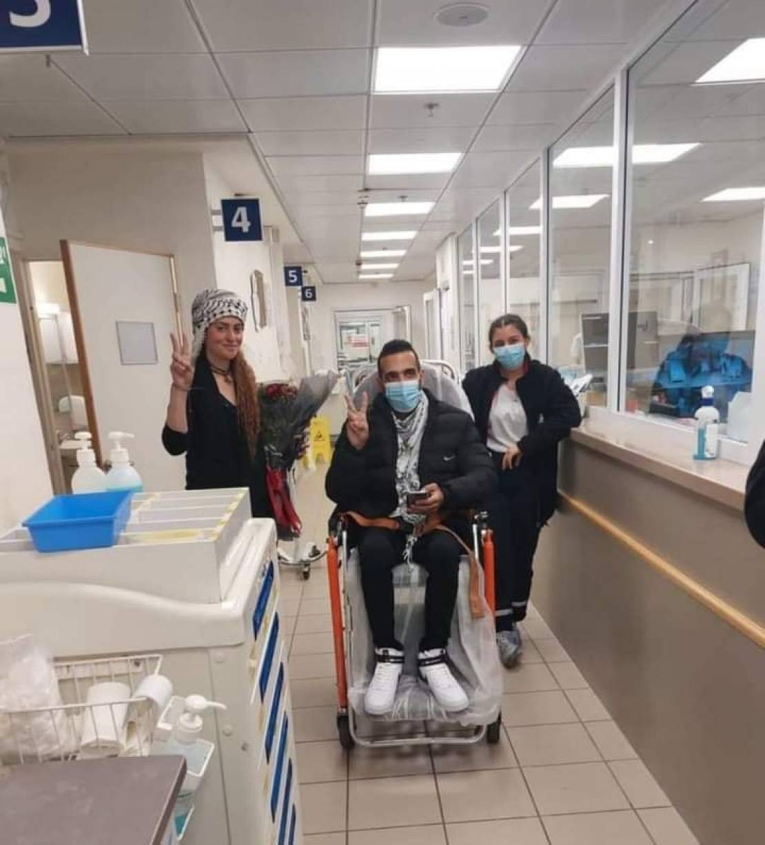 After 131 days of hunger strike... Kayed Fasfous is free