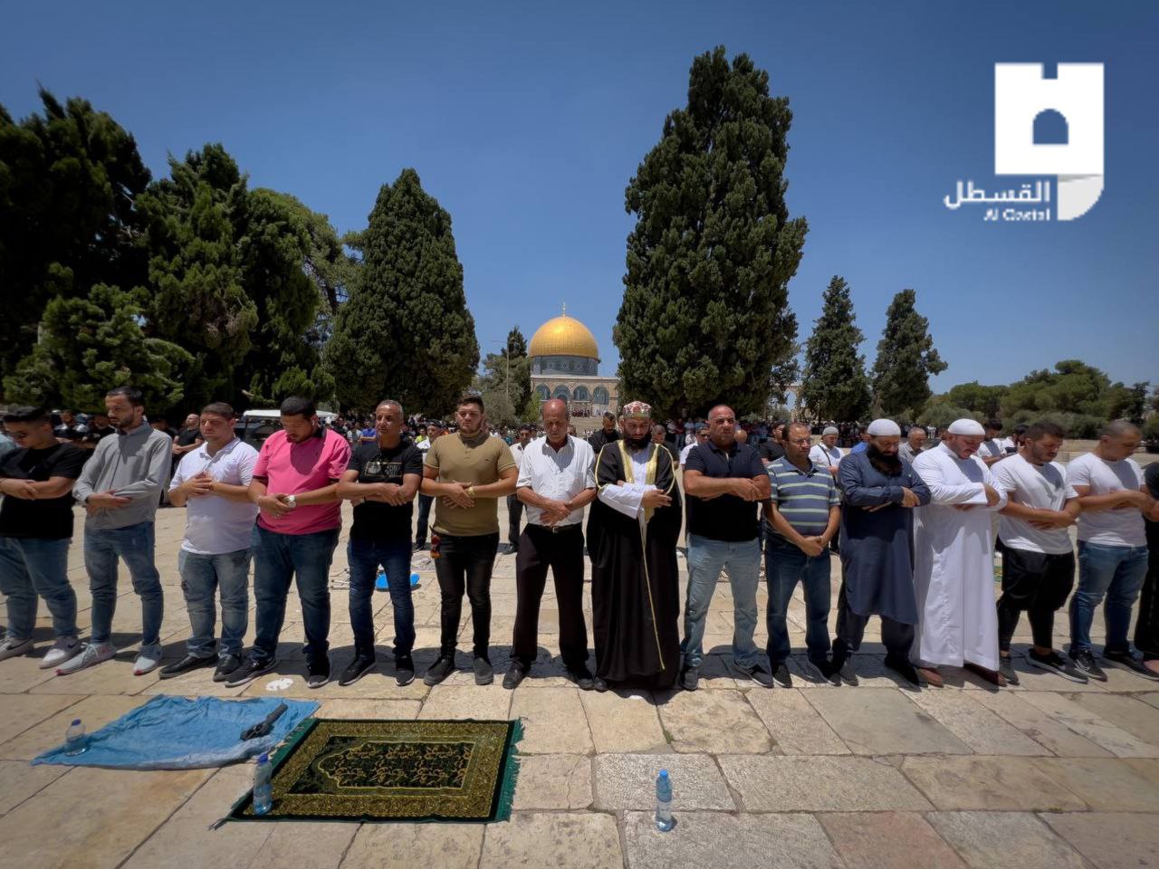 PICTURES| About 50,000 Palestinians attend Friday prayers at Jerusalem’s Al-Aqsa Mosque