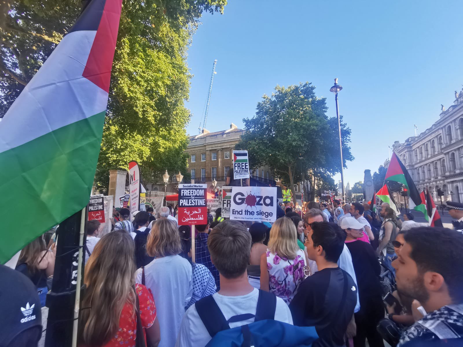 Pro-Palestine activists protest in London against Israel’s latest bombardment of Gaza