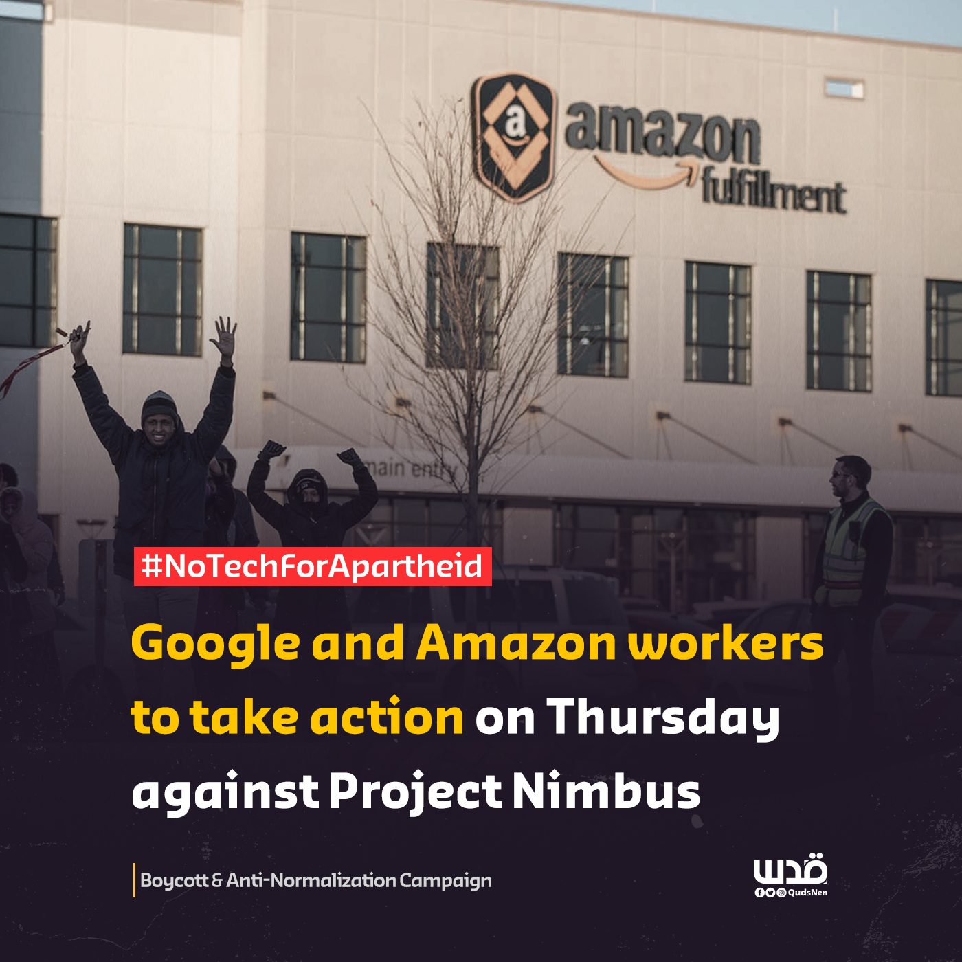 Google & Amazon workers to protest on Thursday against $1.2 billion deal with the Israeli occupation