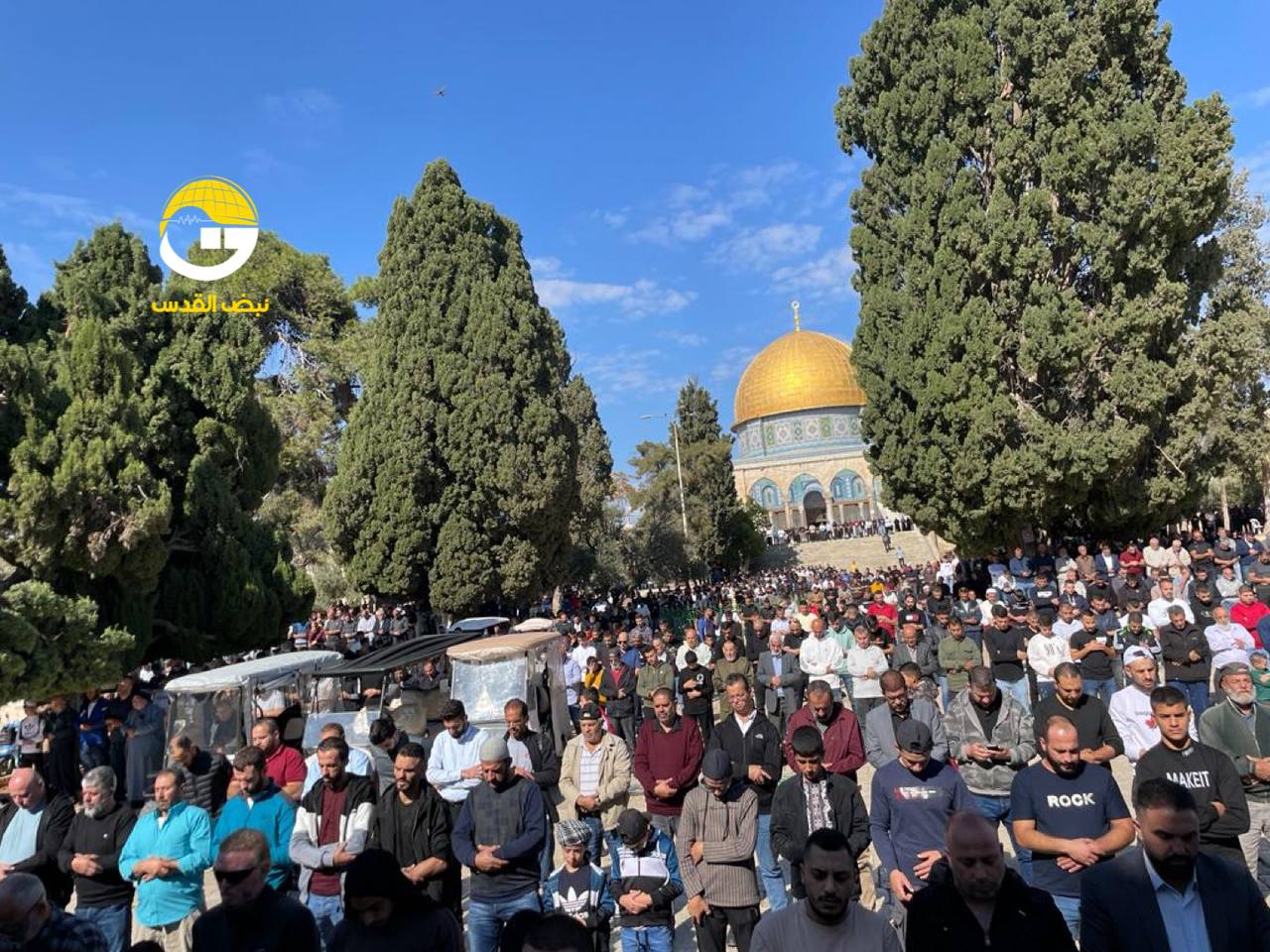 IN PICTURES: 60,000 Palestinians attend Friday prayers at Jerusalem’s Al-Aqsa Mosque