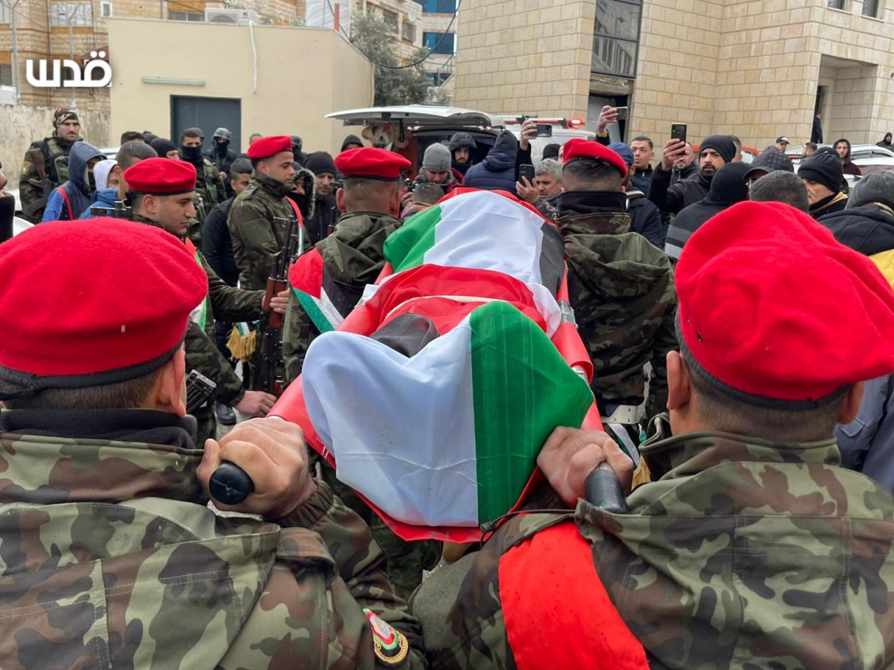 Sad mourners take part in funeral procession of Palestinian teen killed by Israeli forces in Nablus