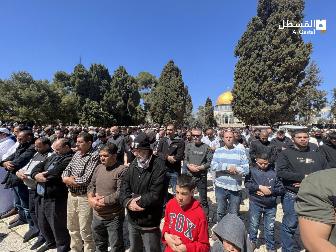 At least 70,000 Palestinians attend Friday prayers at Jerusalem’s Al-Aqsa Mosque