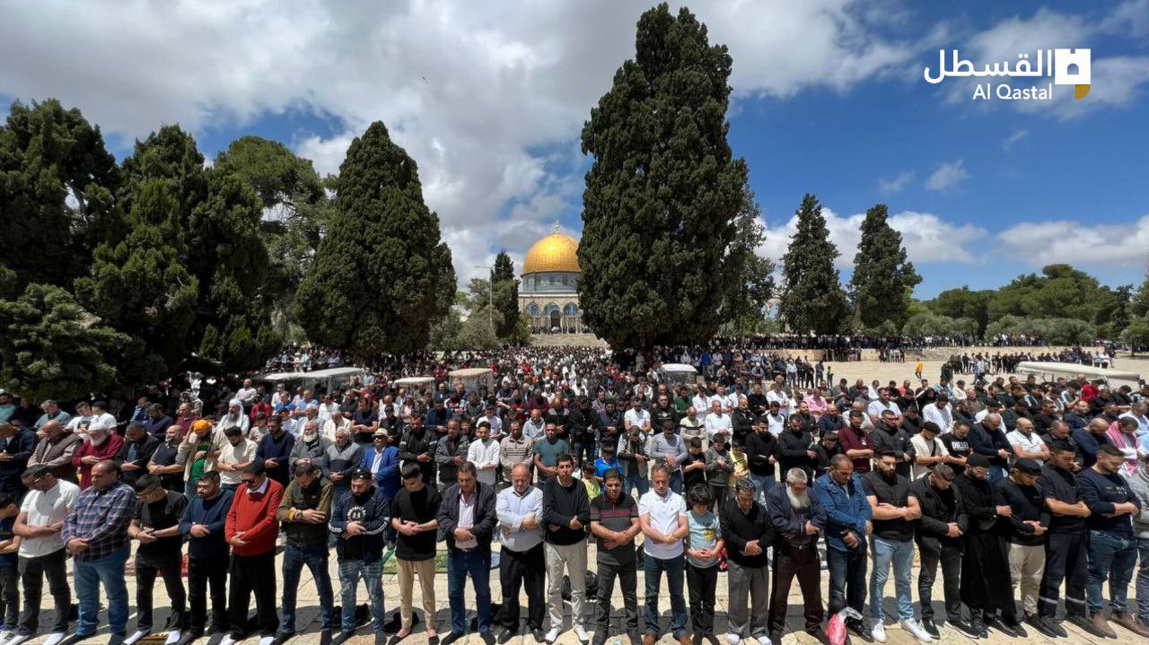In Pictures: 50,000 Palestinians attend Friday prayers at Jerusalem’s Al-Aqsa Mosque