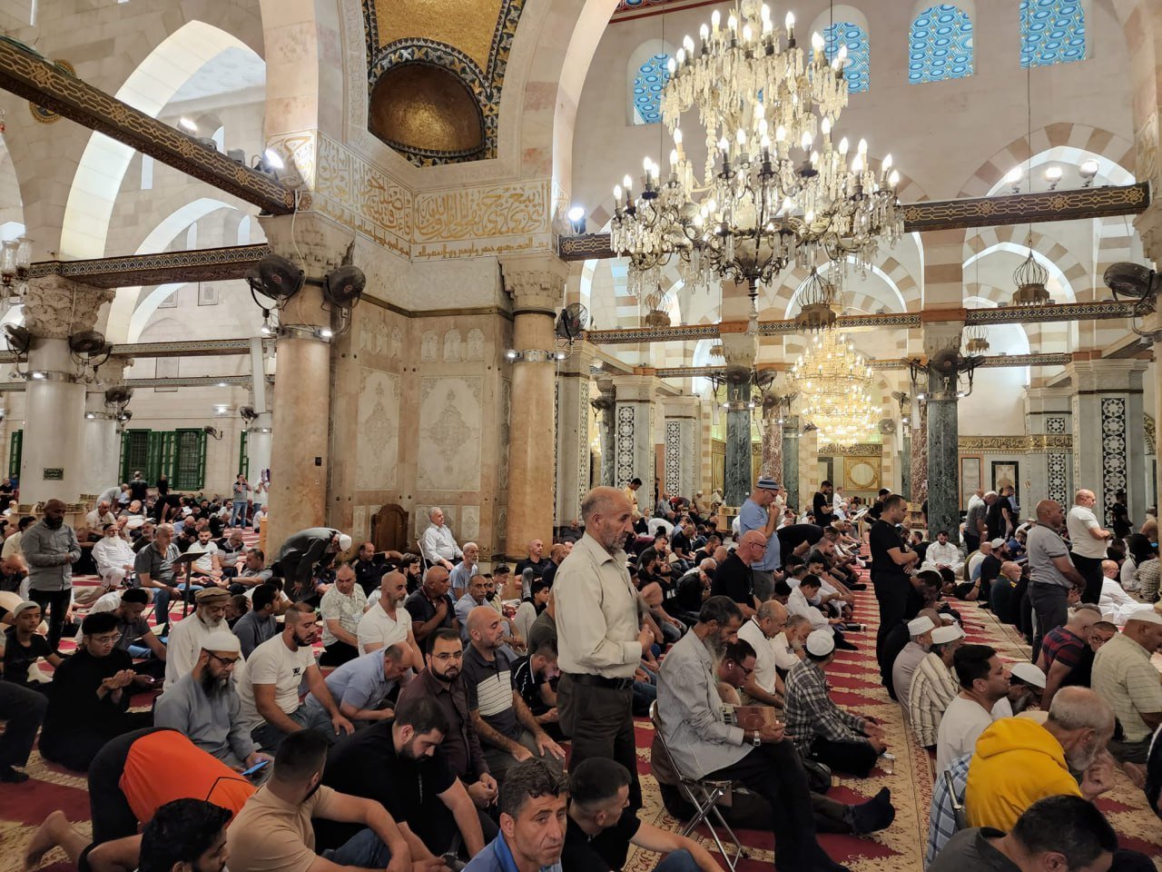 In Pictures: Large number of Palestinians attend Al-Fajr prayer at Jerusalem’s Al-Aqsa Mosque