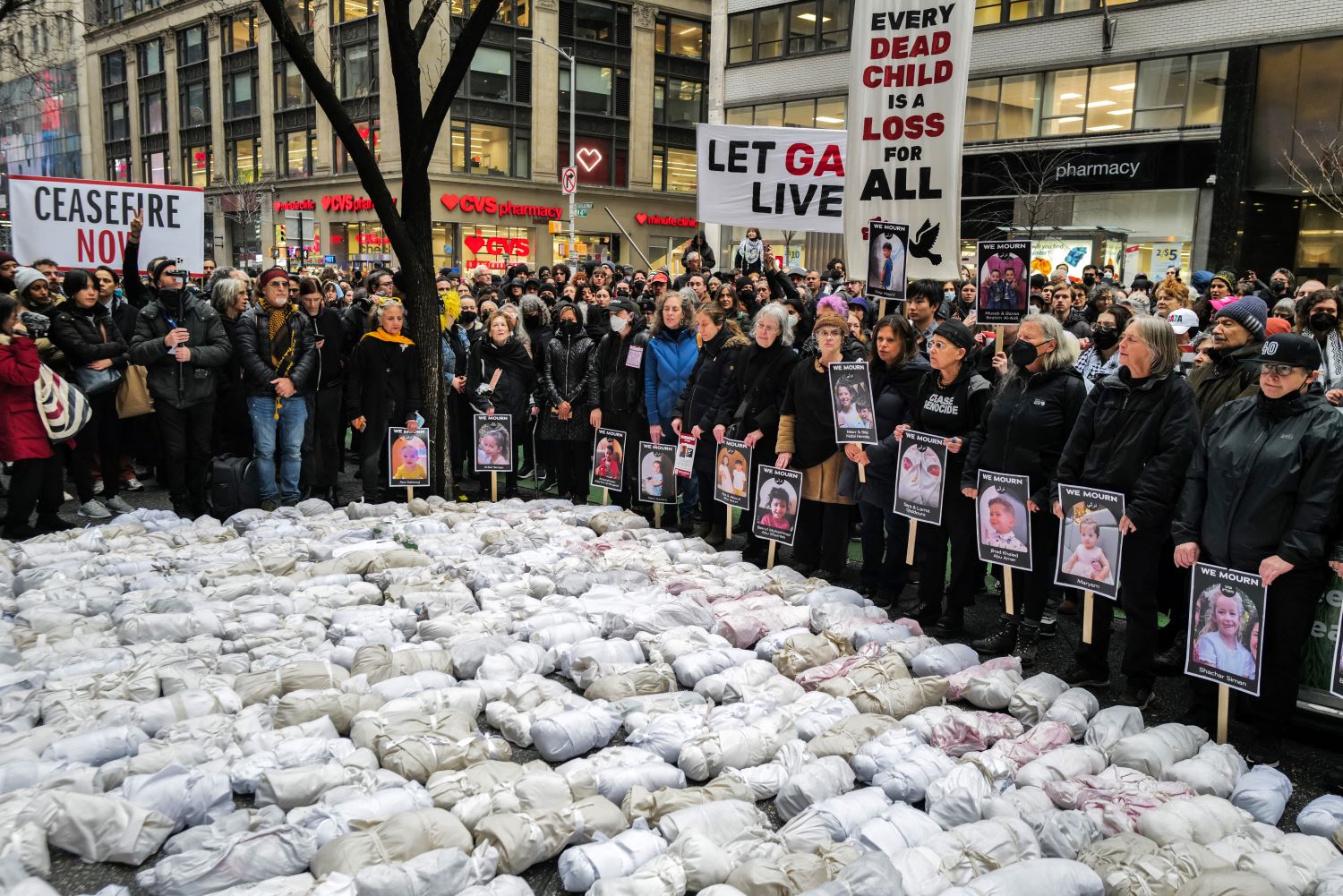 Hundreds of protesters in New York urge an end to Israeli genocide in Gaza