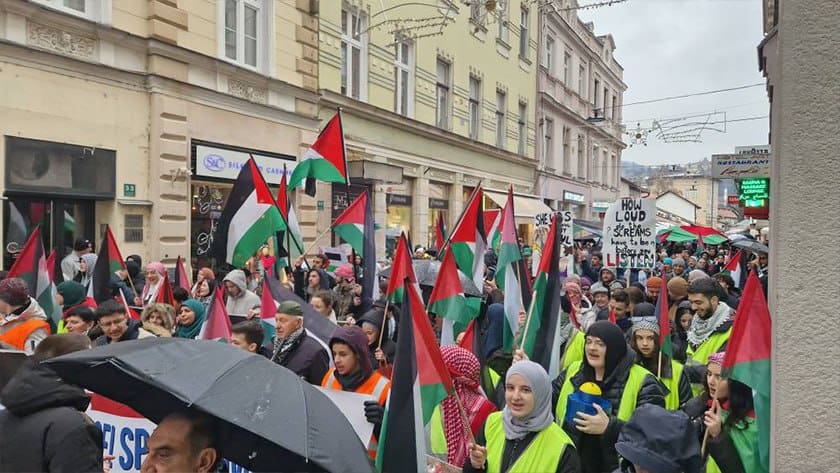 Hundreds of Bosnians march in Sarajevo against Israel’s genocidal war on Gaza