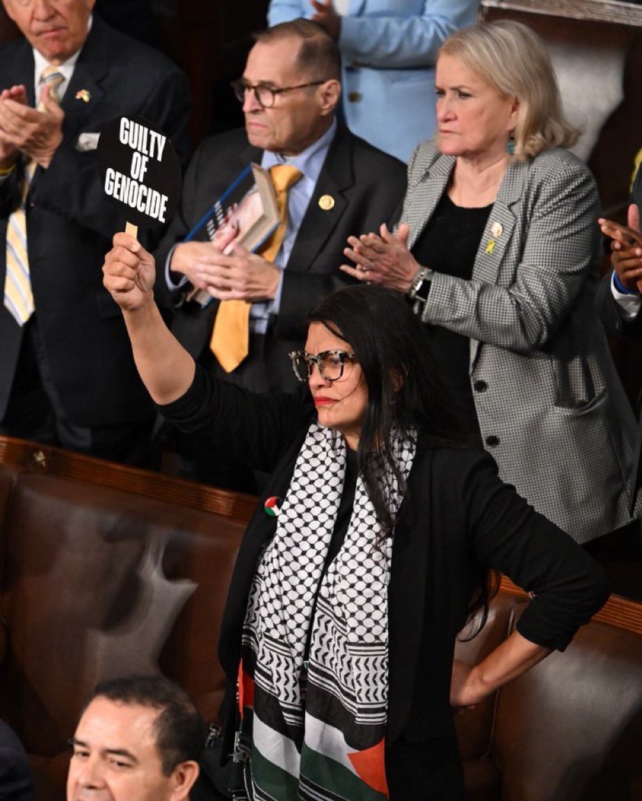 “Guilty of genocide”: Tlaib protests Israel’s Netanyahu speech at US Congress
