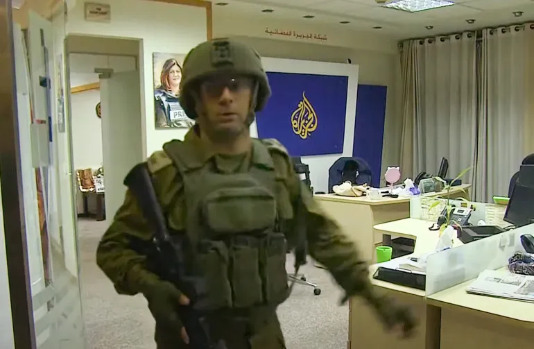 Israeli forces raid, order closure of Al Jazeera bureau in Ramallah