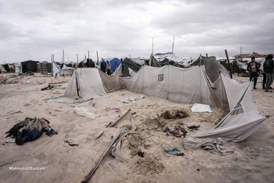 Severe Weather Deepens Gaza Displaced Families' Suffering Amid Genocide