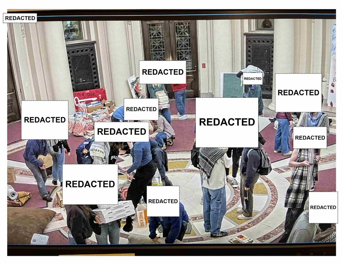 Photographs of student protesters from the YPD FOIA documents.