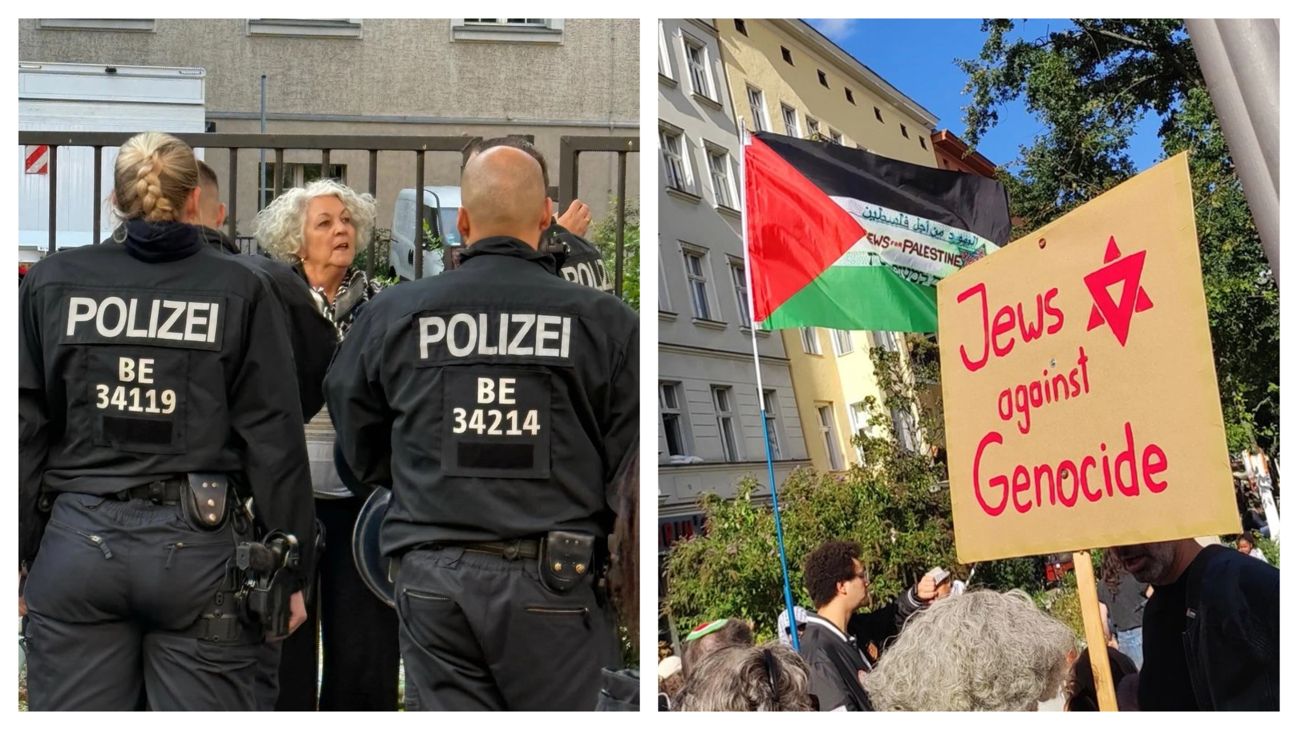 Jewish Activist Arrested in Berlin for “Hamas Triangle in Star of David" on Protest Sign