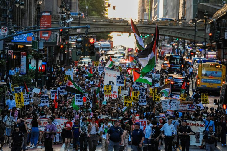 Hundreds Rally in New York City, Urging: ‘Stop Starving Gaza’
