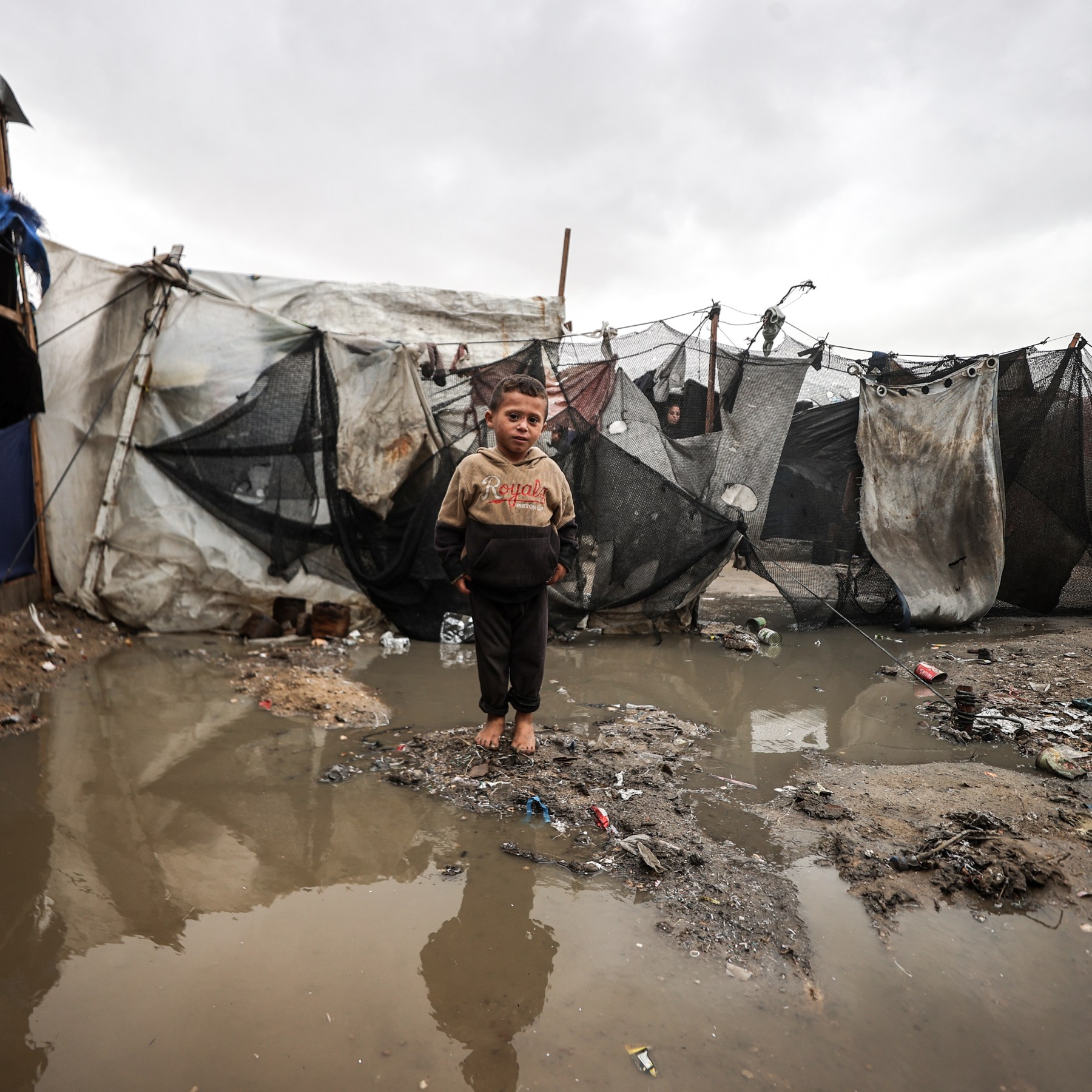 Heavy Storm Batters Gaza, Leaving Displaced Palestinians Freezing in Flooded Tents