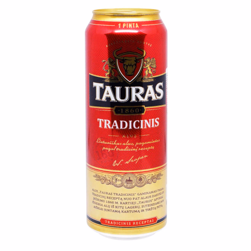 Пиво Tauras Tradicinis 0.568л ж/б 6%