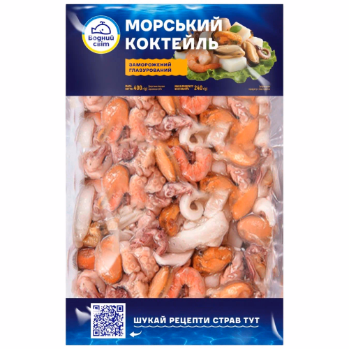 Морський коктейль заморожений 400г ВМ