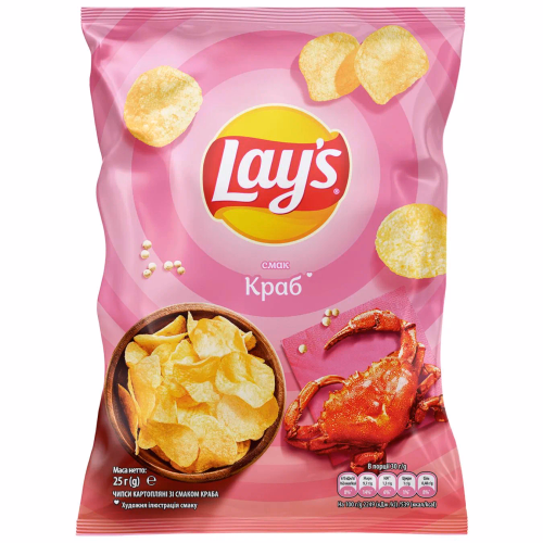 Чипси Lay's зі смаком краба 25г