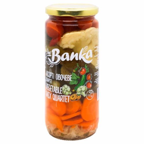 Асорті овочеве VEGETABLE MIX QUARTET пастериз ТМ the Banka 470г скло