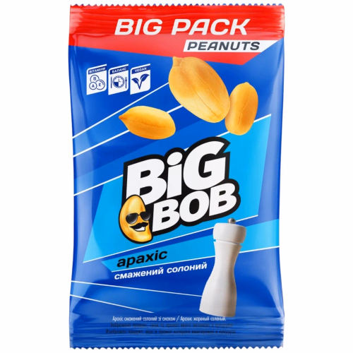 Арахіс смажений солоний 160г BIG BOB