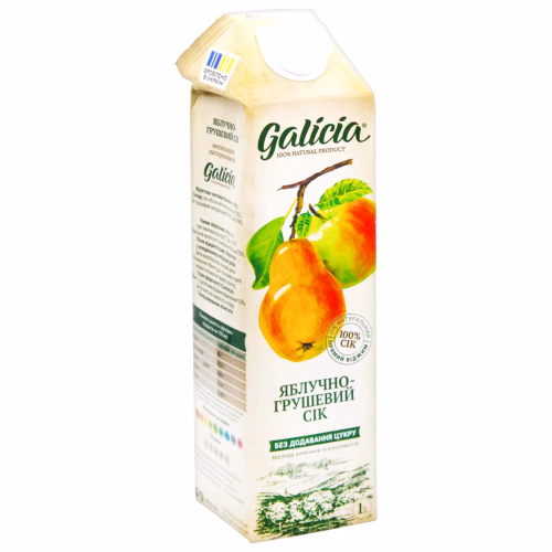 Сік Galicia яблучно-грушевий 1л
