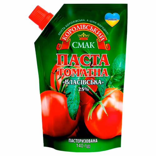 Томатна паста ВЛАСІВЬКА 25%"Корол. смак" 140гр.