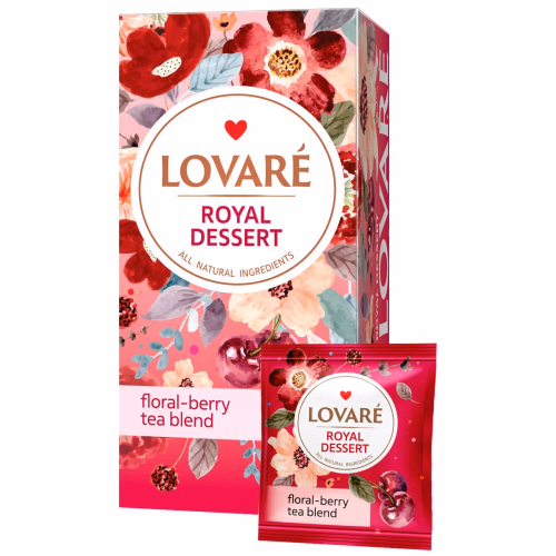 Чай Lovare ф/п 24*1,5гр*12шт.Королівський десерт Royal Dessert