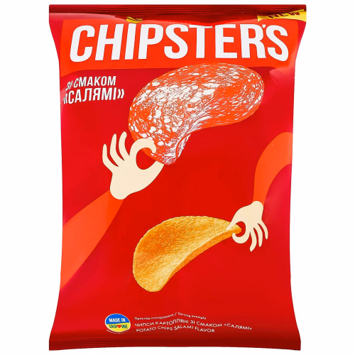 ТМ CHIPSTER`S Чипси зі смаком Салямі 130г