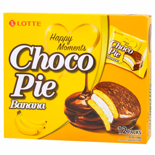 Печиво "LOTTE" 336г Choco Pie (банан)