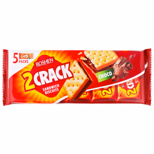 Крекер 2 CRACK з шокол начин 235г Roshen
