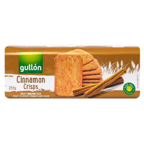Печиво Gullon Cimmamon crisps, хрустке з корицею 235г