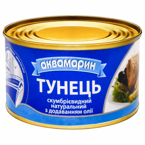 Тунець натуральний д/о 230г АКВА