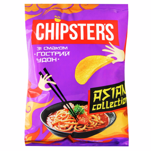 ТМ CHIPSTER`S Чипси зі смаком Цибуля Сметана 70г