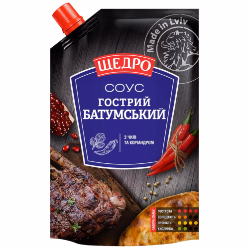 Соус Щедро Гострий Батумський д/п 200г