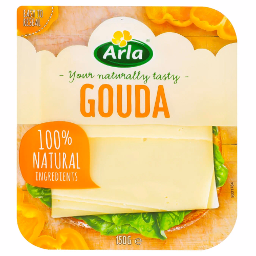 Сир Гауда наріз скиб 48% ТМ Arla 150г