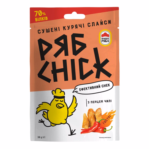 Слайси з Філе кур сушене РябChick з перцем чилі 30 г