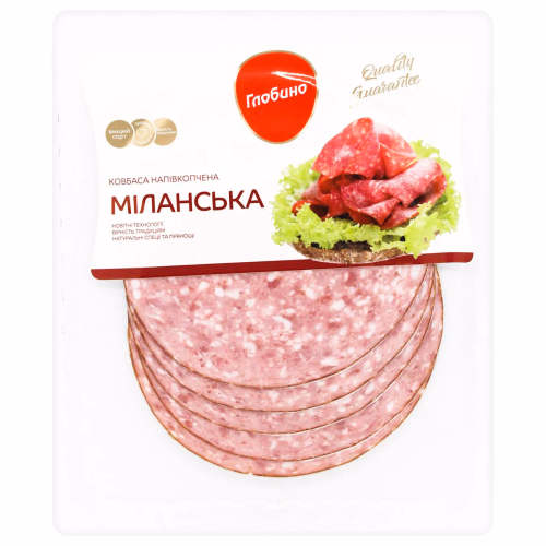 Ковбаса н/к Міланська в/с в/п нар.сер 105г  ГЛОБИНО