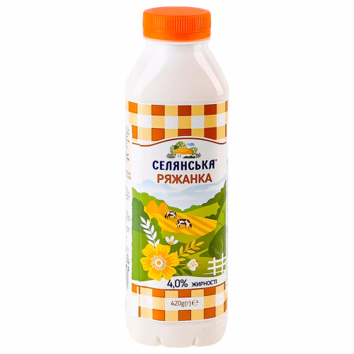Ряжанка Селянська 420г. 4% ПЕТ