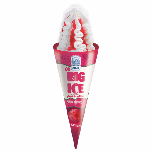 Ріжок BIG-ICE малина  140г