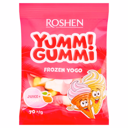 ЖЕЛЕЙНІ ЦУКЕРКИ Yummi Gummi Frozen Yogo Roshen 70г