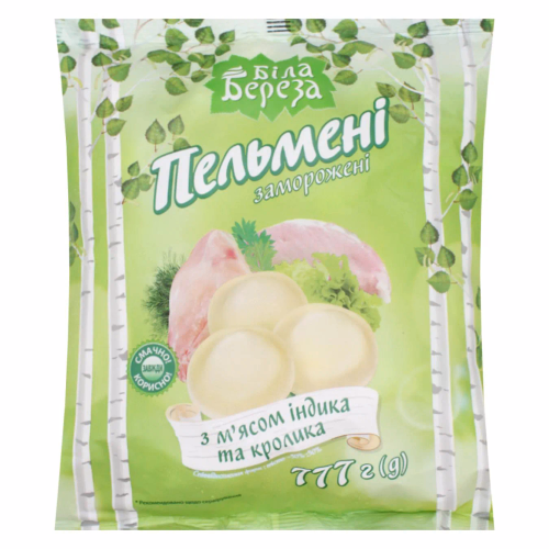 Пельмені Біла Береза з індичкою та кроликом 777г